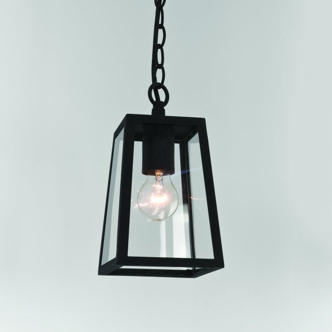 CALVI outdoor lantern pendant in black