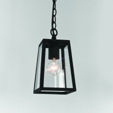 black box lantern ceiling pendant with clear glass