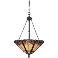 Tiffany uplighter ceiling pendant light