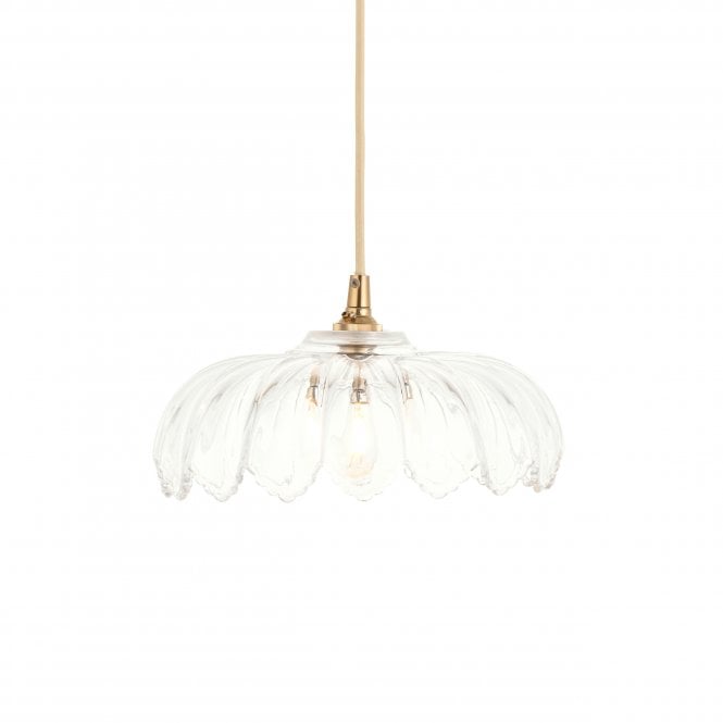 Camellia Easyfit Scalloped Glass Pendant Shade