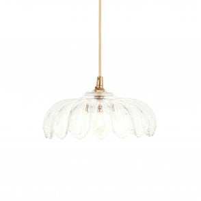 Camellia Easyfit Scalloped Glass Pendant Shade