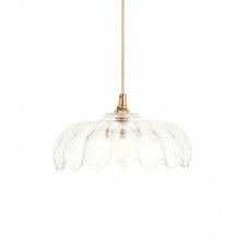 easy fit scalloped glass pendant shade