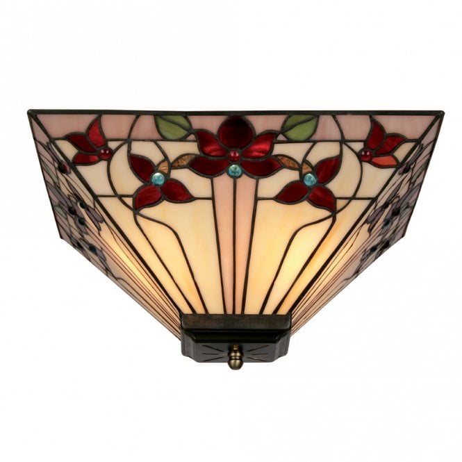 CAMILLO Tiffany Flush Ceiling Light