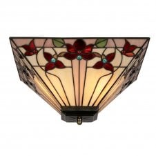 CAMILLO Tiffany Flush Ceiling Light