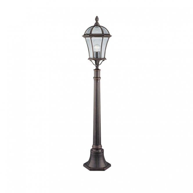 CAPRI rustic brown aluminium garden lamp post light