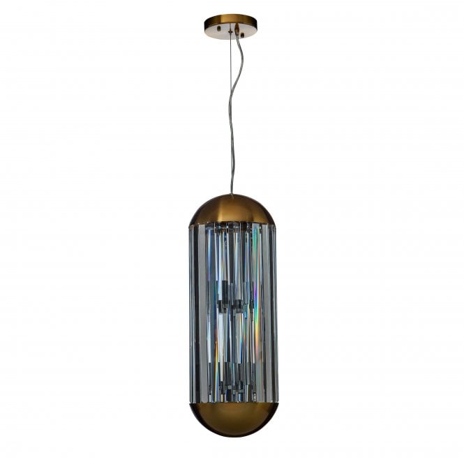 CAPSULE 6 Light Ceiling Pendant Bullet Pendant Brass