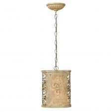 brushed gold filigree ceiling pendant with inner ivory shade