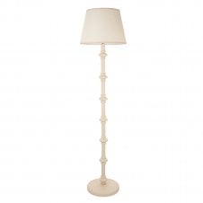 white floor lamp with tapered shade