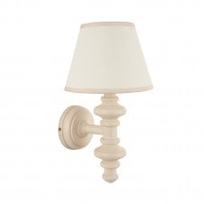 white wall light with tapered shade