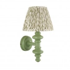 Carnaby Cotswold Green Wall Light with Leaf Shade in Herb Green