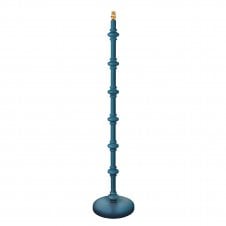 blue wooden floor lamp base