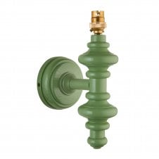 satin green wall light