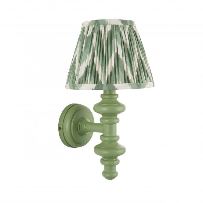 Carnaby Wall Light with Zigzag Shade in Cotswold Green