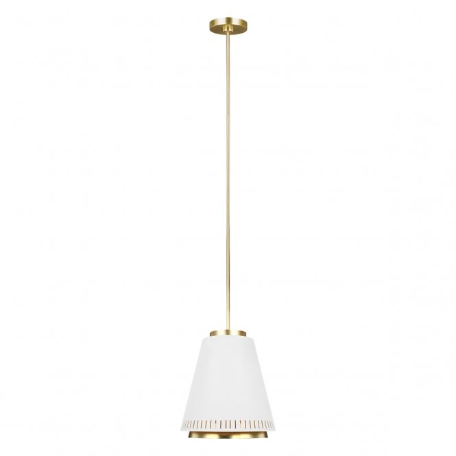 CARTER modern matte white and brass ceiling pendant (short)