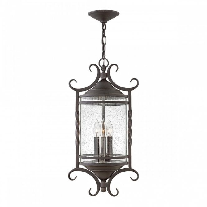 CASA 3 Light Chain Lantern Olde Black | Exterior light IP44