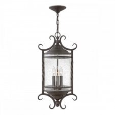 CASA 3 Light Chain Lantern Olde Black | Exterior light IP44