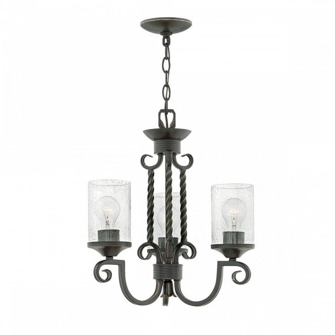 CASA 3 Light Chandelier in Olde Black