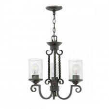 CASA 3 Light Chandelier in Olde Black