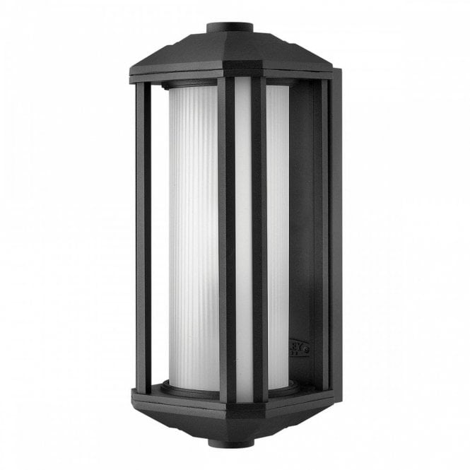 CASTELLE 1 Light Medium Wall Lantern in Black