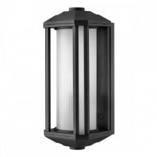CASTELLE 1 Light Medium Wall Lantern in Black