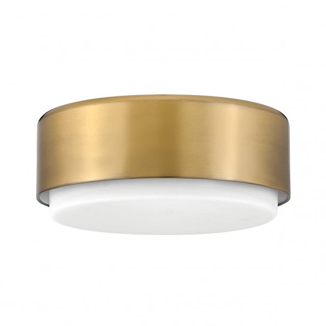 Cedric Flush Mount Ceiling Light in Lacquered Brass