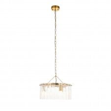 modern ceiling pendant with textured glass panels 