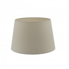 Cezanne French Tapered Drum Faux Silk Shade in Ecru Taupe - 45cm