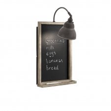 CHALKBOARD weathered zinc wall light with chalkboard back plate