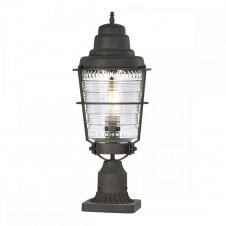 CHANCE HARBOR 1 Light Pedestal Lantern in Weathered Zinc