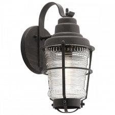 CHANCE HARBOR 1 Light Wall Lantern in Weathered Zinc