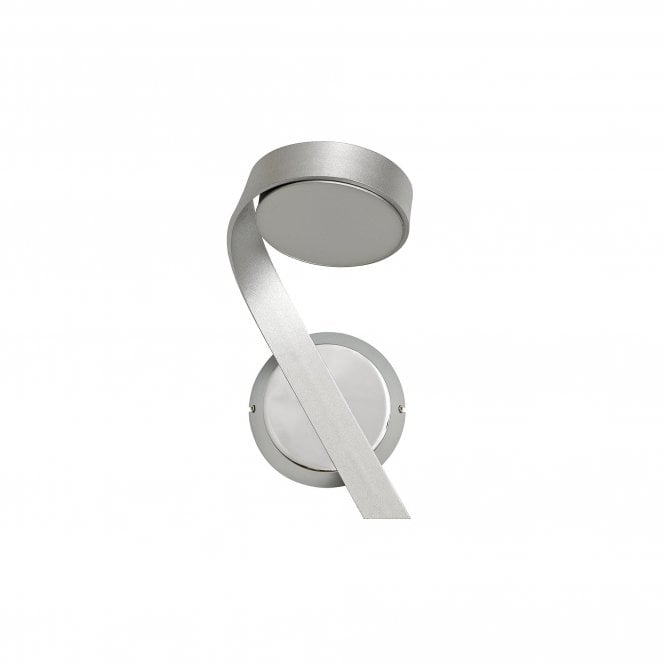 CHARLIE modern LED wall light in silver finish (left) with 3 year warranty