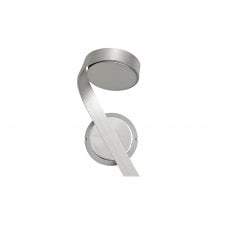 CHARLIE modern LED wall light in silver finish (left) with 3 year warranty