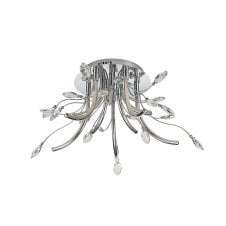 CHARLOTTE chrome LED flush ceiling light (medium) with 3 year warranty