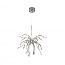 CHARLOTTE modern LED polished chrome ceiling pendant (medium) with 3 year warranty