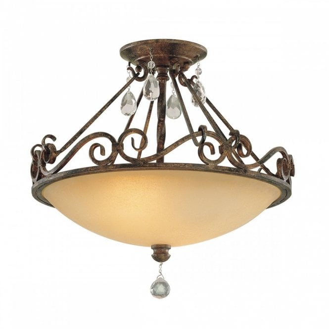 CHATEAU 2 Light Semi-Flush Light Mocha Bronze