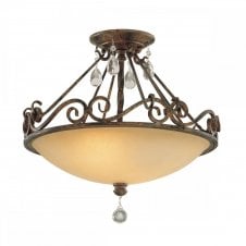 CHATEAU 2 Light Semi-Flush Light Mocha Bronze