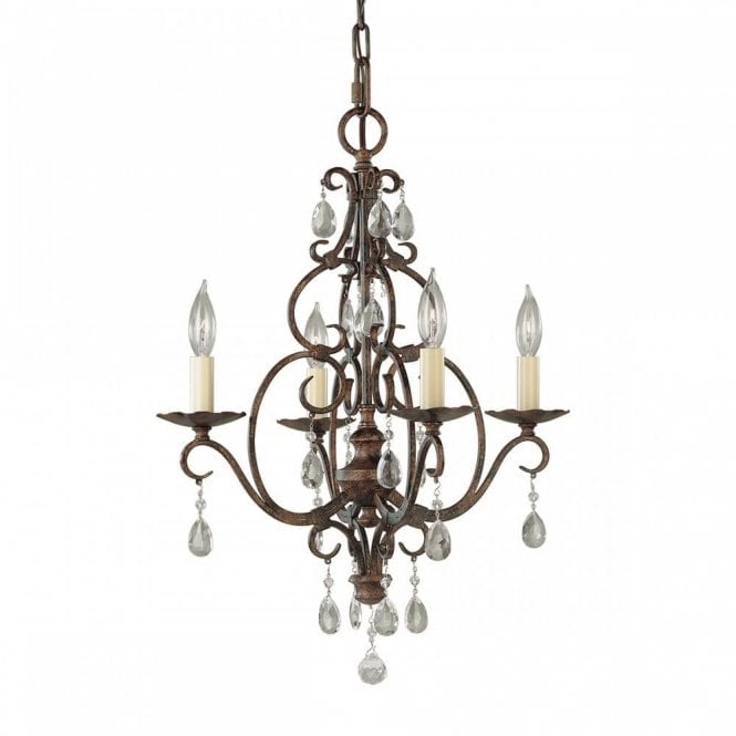 CHATEAU 4 Light Chandelier in Mocha Bronze