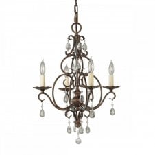CHATEAU 4 Light Chandelier in Mocha Bronze