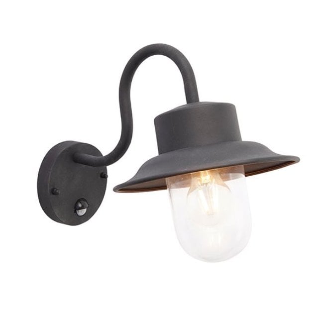 CHESHAM PIR Exterior Wall Light Black Paint Finish Fisherman Style