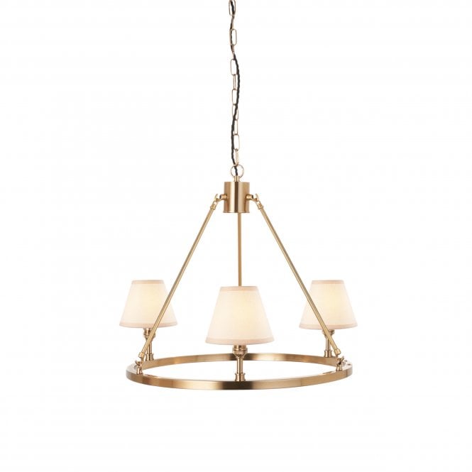 Chester 3 Light Pendant With Vintage White Shades