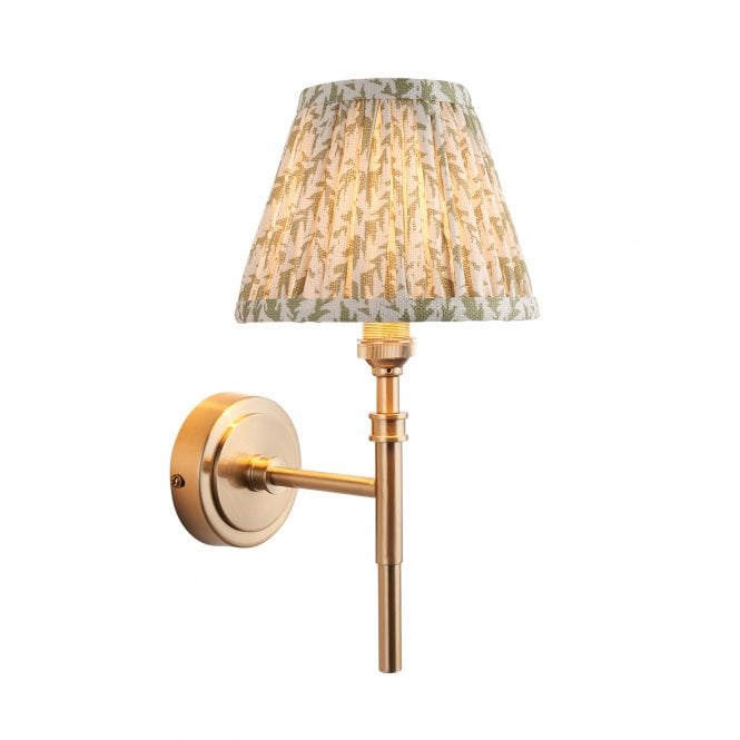 Chester Wall Light With Leaf Shade In Green