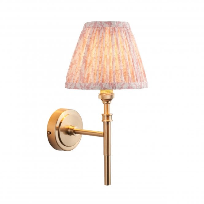Chester Wall Light with Leaf Shade In Peach