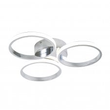 3 Ring LED Flush Ceiling Light | Bathroom Rated | Chrome
