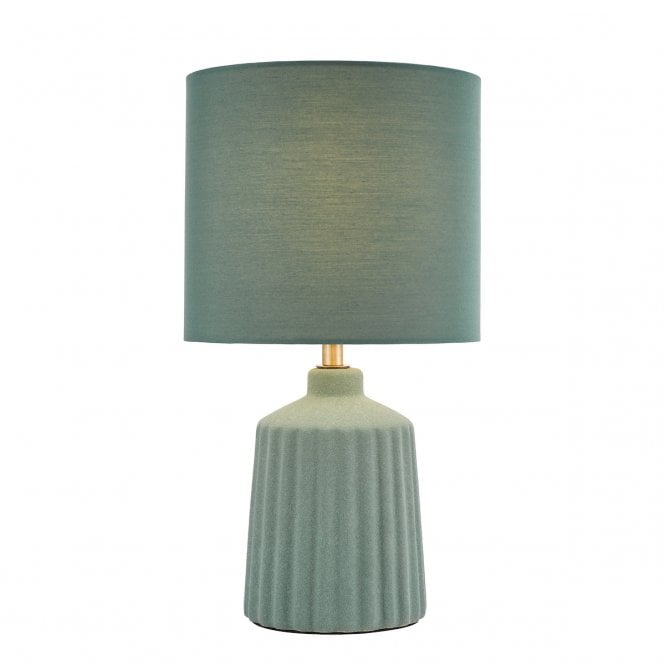 Chloris Small Table Lamp in Green with Shade