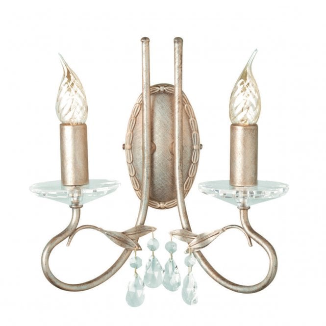 CHRISTINA traditional Edwardian wall light in silver/gold patina
