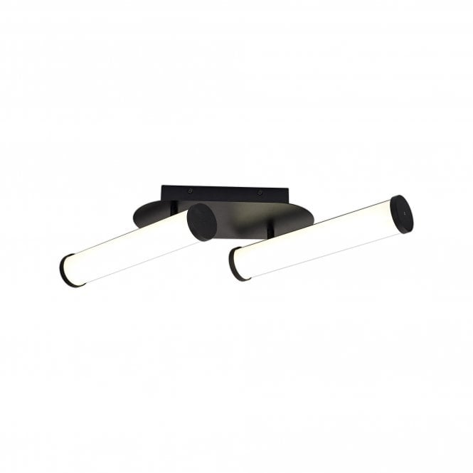 CHUTE Ceiling Lamp | 2 x 9W LED | 4000K | 1153lm | IP44 | Matt Black | 3yrs Warranty