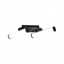 CHUTE Ceiling Lamp | 2 x 9W LED | 4000K | 1153lm | IP44 | Matt Black | 3yrs Warranty