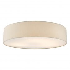 CIERRO 6 Light Flush Ceiling Light in Taupe With Diffuser | 80cm