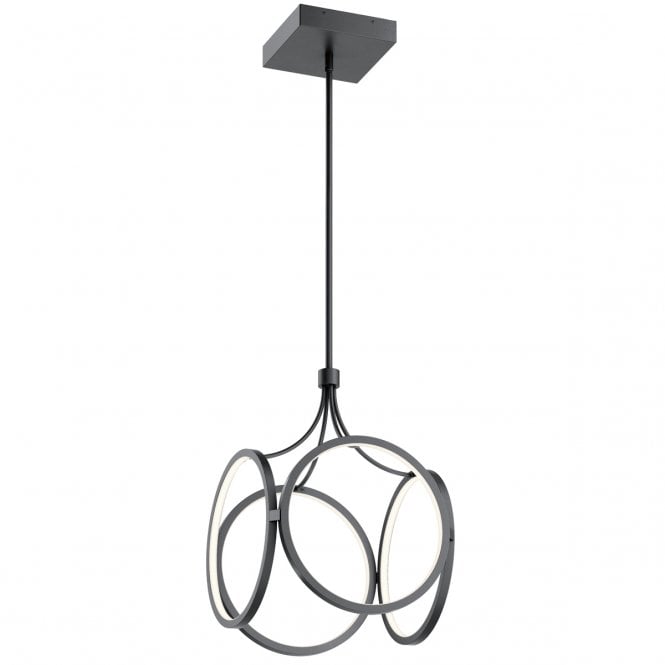 CIRI LED Pendant in Black with integrated LEDs for contemporary feel
