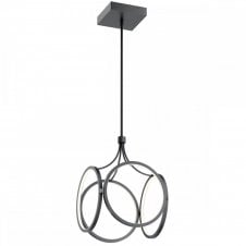 CIRI LED Pendant in Black with integrated LEDs for contemporary feel